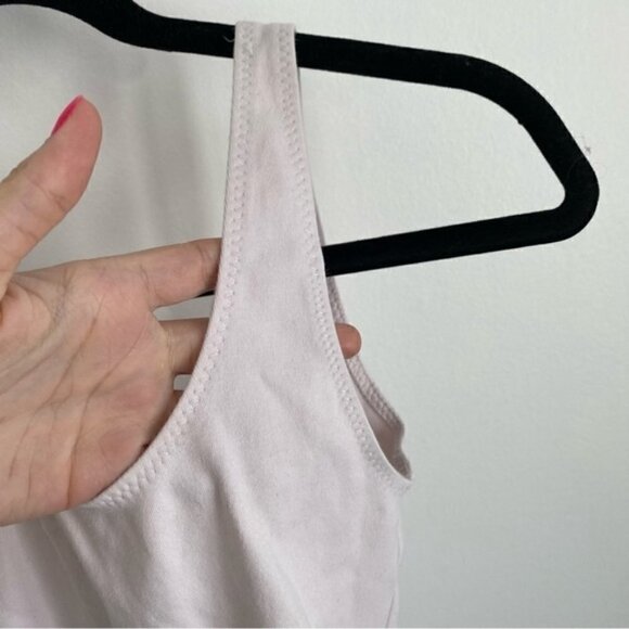 Aritzia Wilfred Free Leila Scoop Neck Bodysuit in Silene Light Pink • S Small - Picture 6 of 10